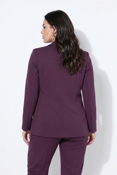 Blazer, Punto di Roma, A-Linie, Reverskragen, Stretch