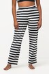 Žerzejové kalhoty Rose, proužky, žebrovaný žerzej, biobavlna