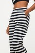 Žerzejové kalhoty Rose, proužky, žebrovaný žerzej, biobavlna
