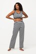Žerzejové kalhoty Rose, proužky, žebrovaný žerzej, biobavlna
