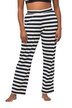 Žerzejové kalhoty Rose, proužky, žebrovaný žerzej, biobavlna
