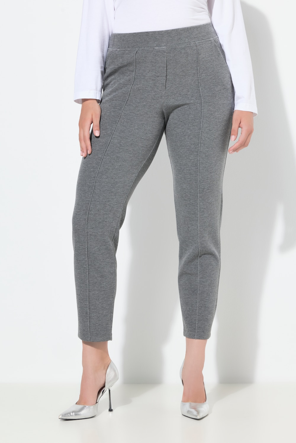 Große Größen Hose, Damen, grau, Größe: 54, Baumwolle/Polyester, Ulla Popken