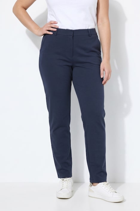 Hose, Punto-di-Roma-Jersey, konisches Bein, Elastikbund