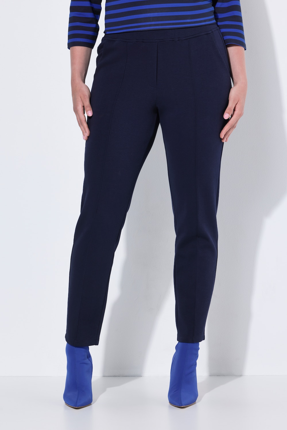 Große Größen Hose, Damen, blau, Größe: 50, Baumwolle/Polyester, Ulla Popken