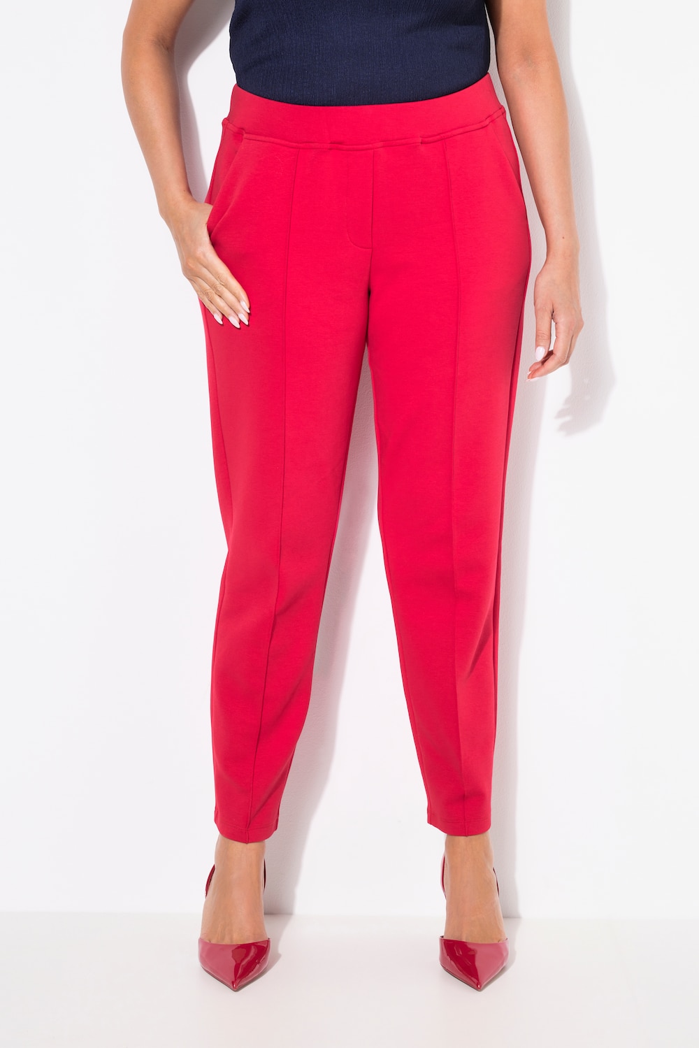 Große Größen Hose, Damen, rot, Größe: 54, Baumwolle/Polyester, Ulla Popken