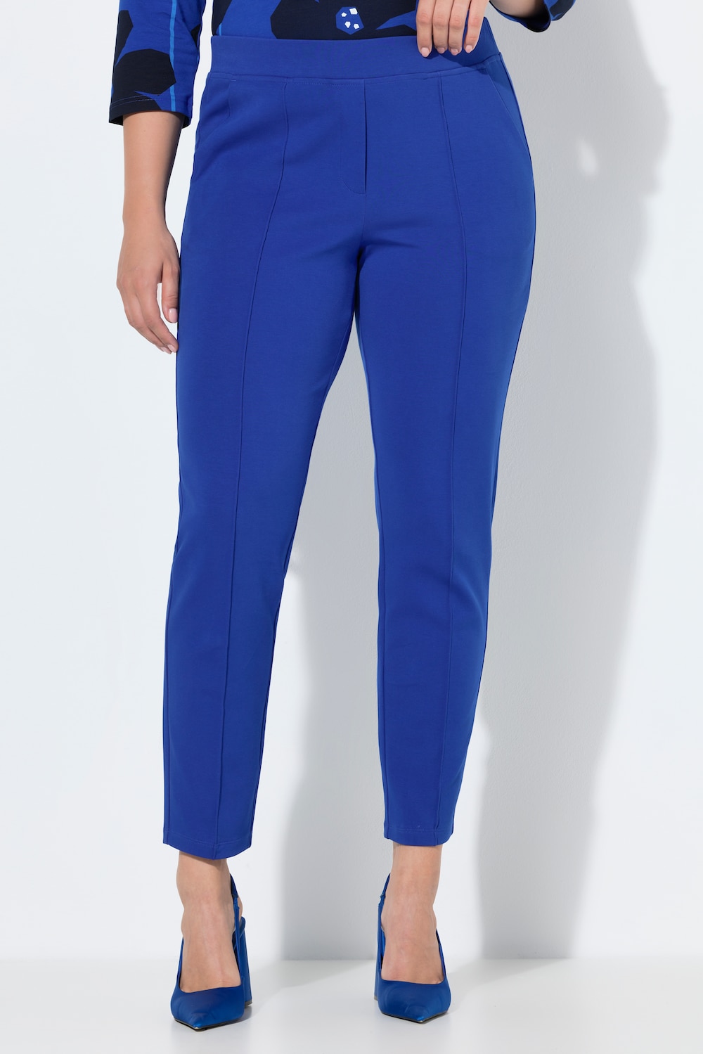 Thumbnail - Große Größen Hose, Damen, blau, Größe: 48, Baumwolle/Polyester, Ulla Popken