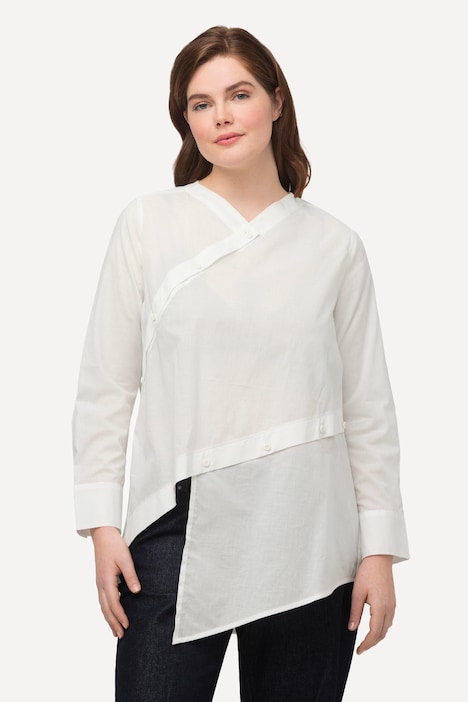 Asymmetric White T-shirt Dress Women Geometric Futuristic 