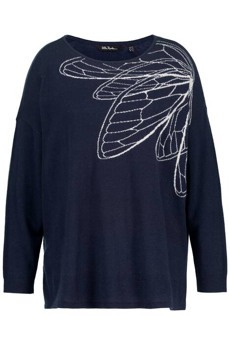 Svetr, křídla, oversize, lodičkový výstřih, dlouhé rukávy