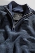 Pull camionneur au look vintage, empiècement avec col montant et zip