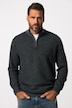 Pull camionneur au look vintage, empiècement avec col montant et zip