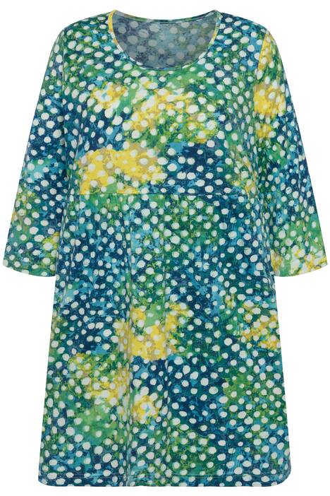 Dlouhé tričko, batikovaný vzhled, kulatý výstřih, 3/4 rukávy