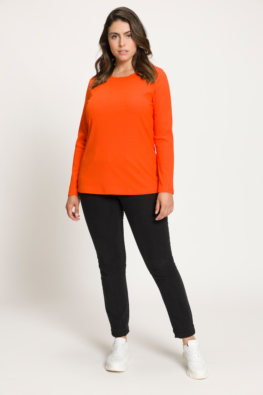 Große Größen Shirt, Damen, orange, Größe: 50/52, Baumwolle, Ulla Popken