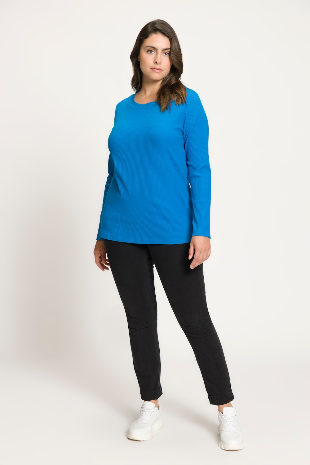 Grote Maten shirt, Dames, turquoise, Maat: 42/44, Katoen, Ulla Popken