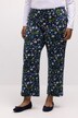 Navy Floral Knit Cotton Pocket Pant