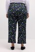 Navy Floral Knit Cotton Pocket Pant