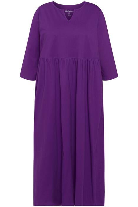 Midi šaty, tunikový výstřih, 3/4 rukávy