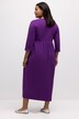 Notch Neck Empire Cotton Pocket Knit Dress