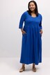 Bell Sleeve Round Neck Cotton Knit Empire Dress
