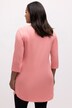 Round Keyhole Neckline Curved Hem Swing Knit Tunic