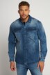 Jeanshemd, Overshirt, Langarm, Kentkragen, bis 8 XL