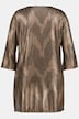 Sequin Accent Metallic A-line Fit Stretch Knit Tunic
