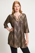 Sequin Accent Metallic A-line Fit Stretch Knit Tunic