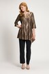 Sequin Accent Metallic A-line Fit Stretch Knit Tunic