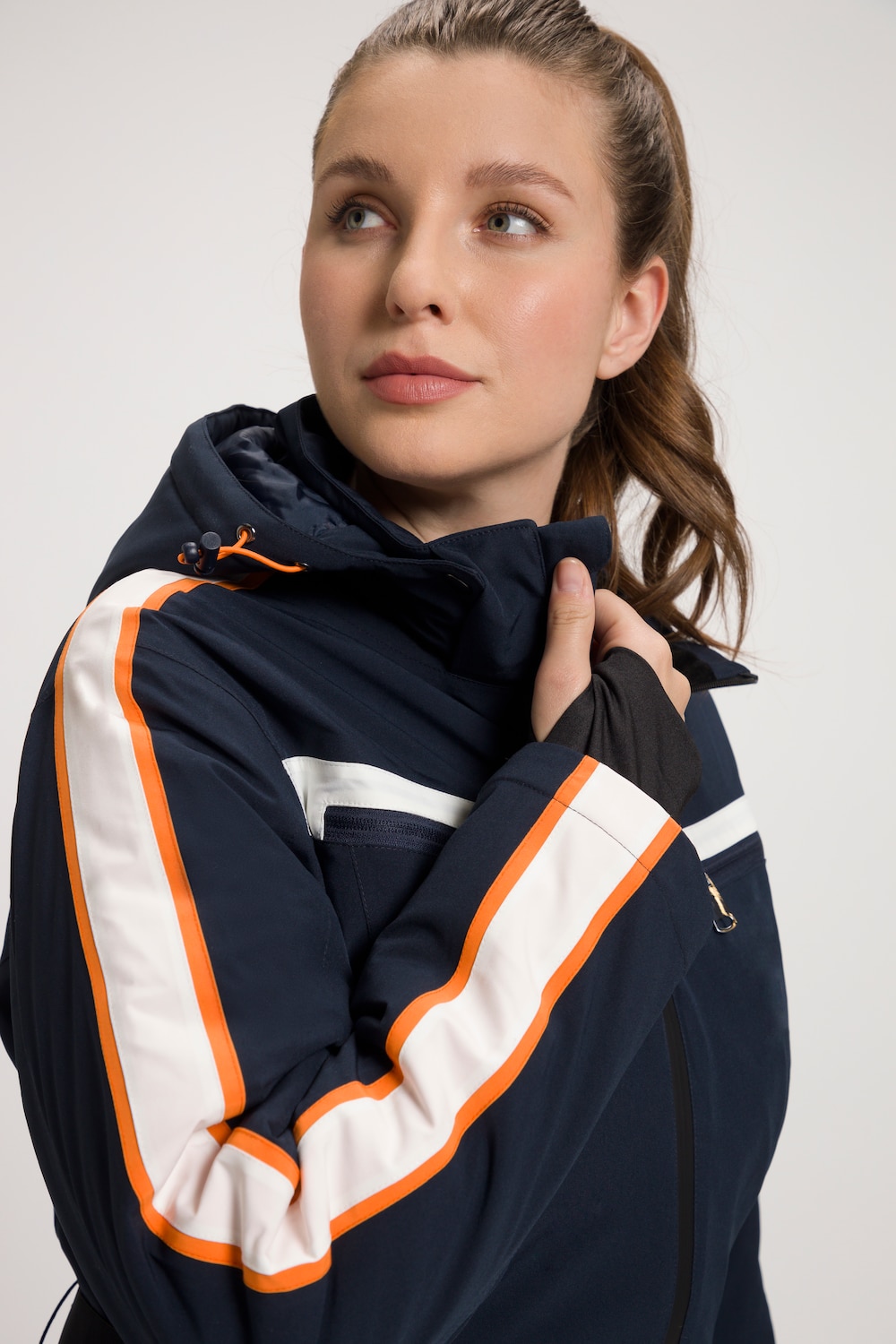 Stora storlekar HYPRAR skiddress, Dam, blå, storlek: 50/52, Polyester, Ulla Popken