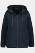 Strickfleece-Jacke, Teddyfleece, 2-Wege-Zipper, Reflektor