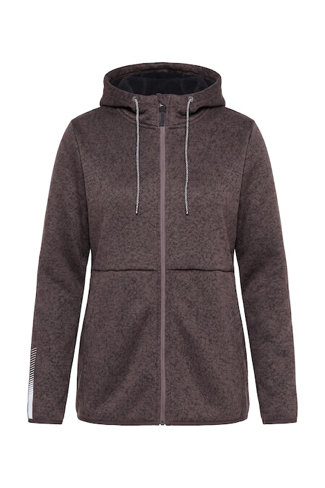 Bunda z pleteného flísu, teddy, dvoucestný zip, reflexní prvky