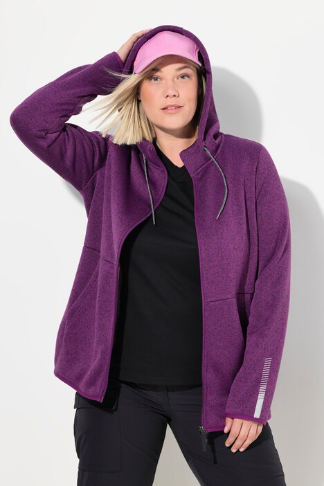 Manteau Hiver Femme à Capuche - Doublure Polaire - Fermeture Boutons & Zip - Coupe Mi-Longue - Taille S-5XL