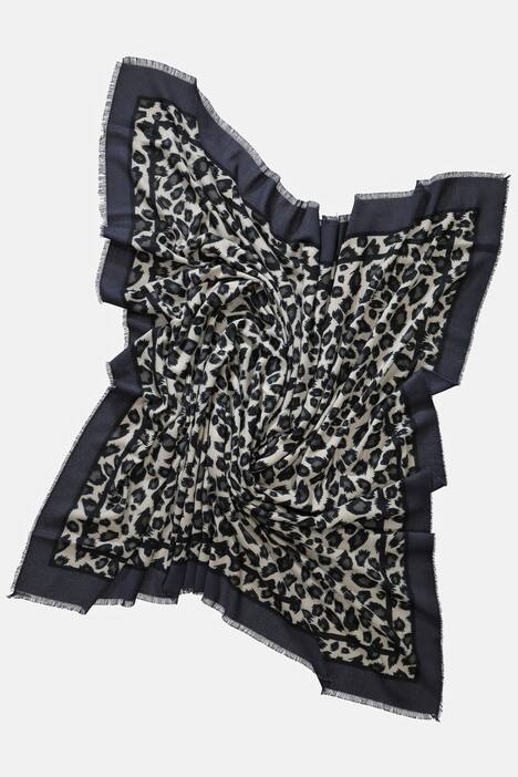 Schal, Animal-Druck, farbige Kanten