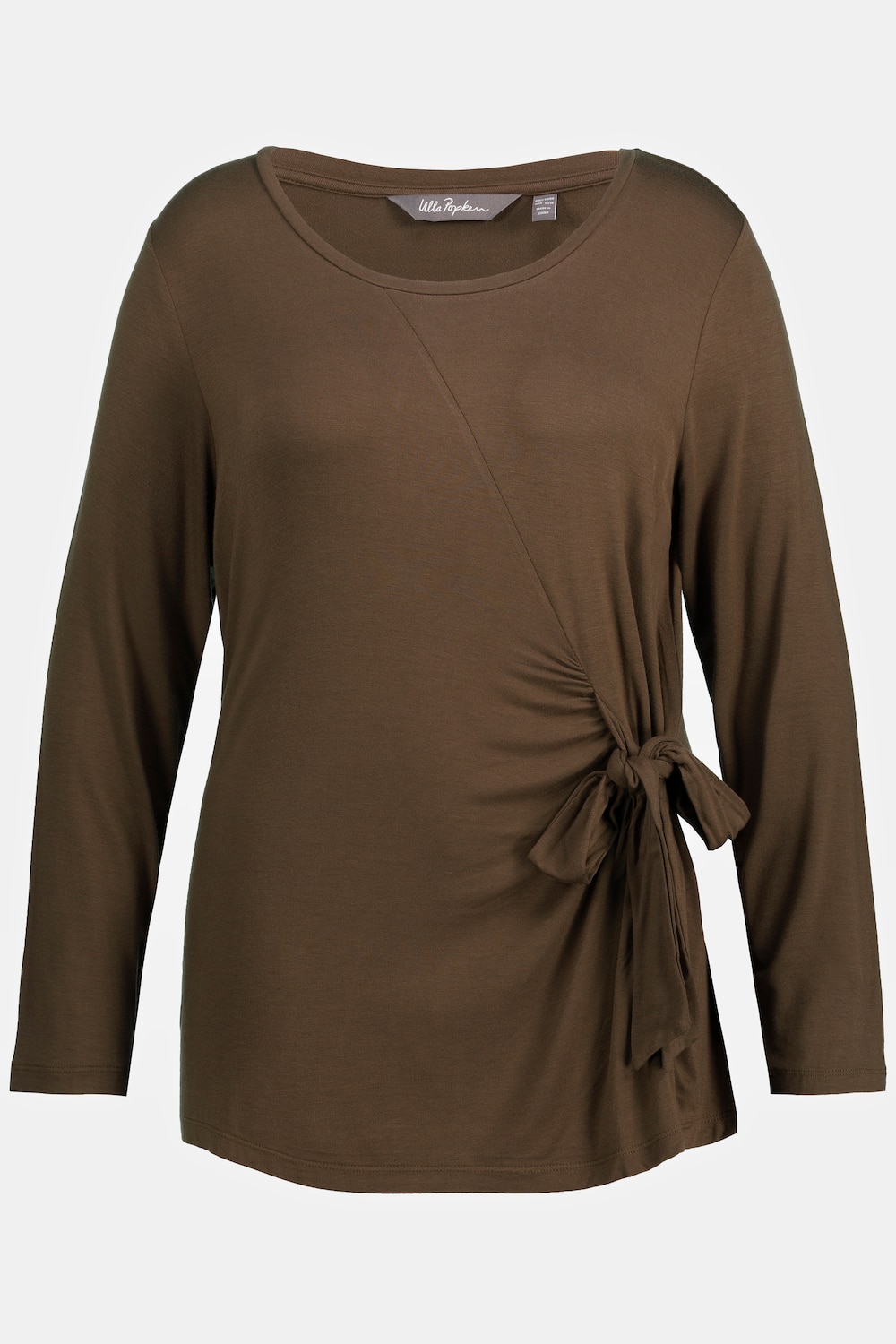 Stora storlekar T-shirt, Dam, brun, storlek: 46/48, Bomull, Ulla Popken