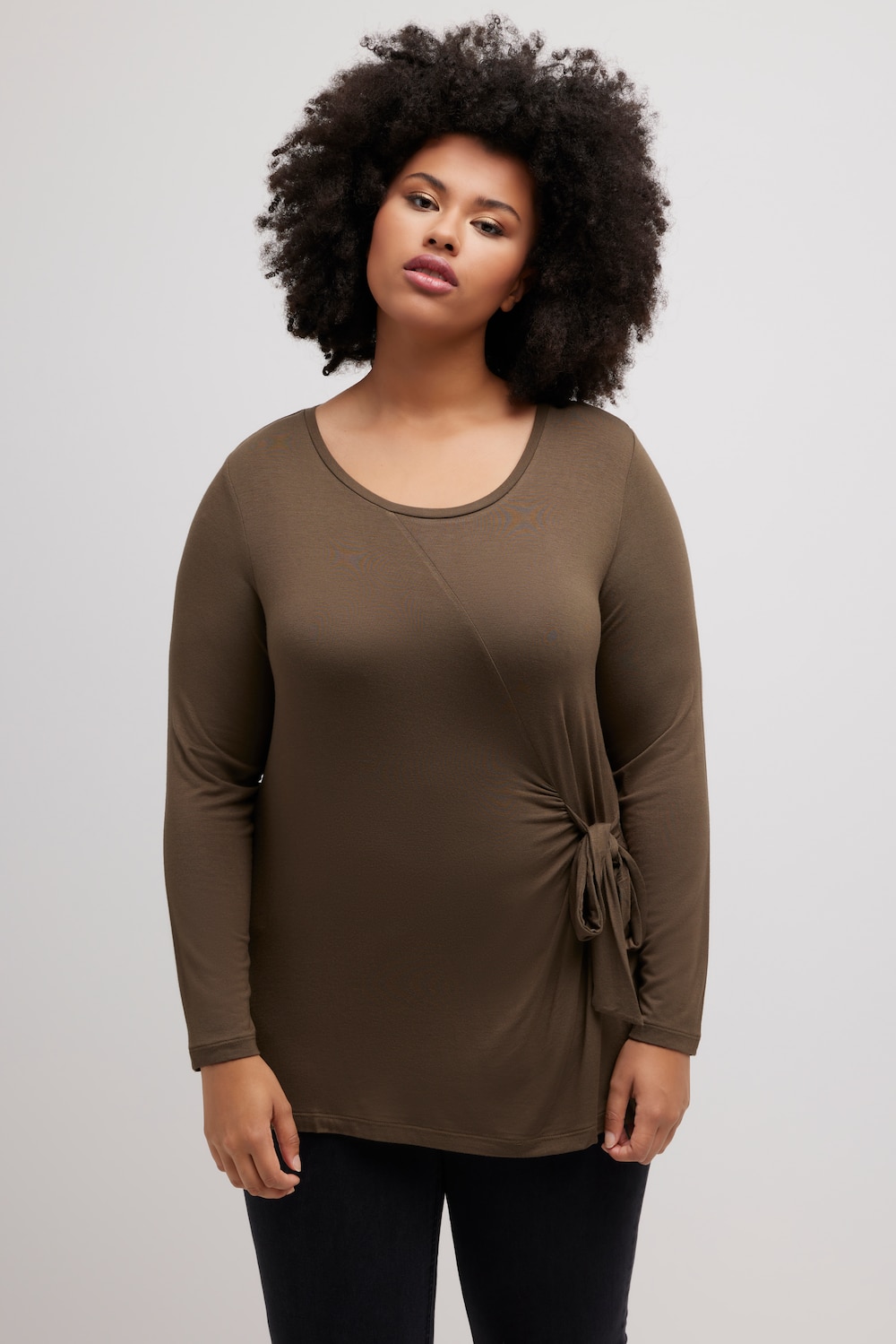 Große Größen Shirt, Damen, braun, Größe: 54/56, Baumwolle, Ulla Popken