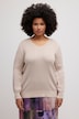 Pullover, Metallic-Effekt, V-Ausschnitt, Langarm