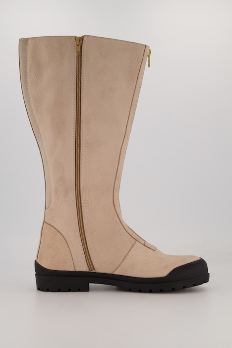 Læderstøvler, XL-skaft, lynlåslukning, H | Støvler | Sko