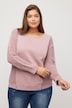 sweatshirt, gebreide inzet, classic, ronde hals, lange mouwen