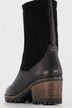 Leder-Stiefeletten, Strickschaft, Weite H