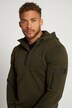 Veste à capuche en maille polaire à fermeture Éclair demi-Long.