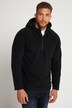 Fleece-Hoodie, Kapuze, halber Zipper