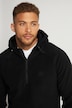 Fleece-Hoodie, Kapuze, halber Zipper