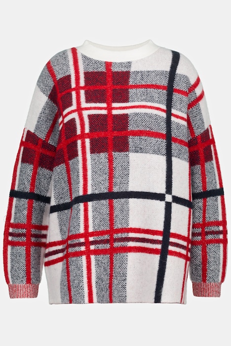 Grand Plaid Oversized Fit Sweater