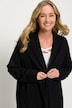 Long-Strickjacke, Knopf, weicher Feinstrick