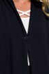 Long-Strickjacke, Knopf, weicher Feinstrick