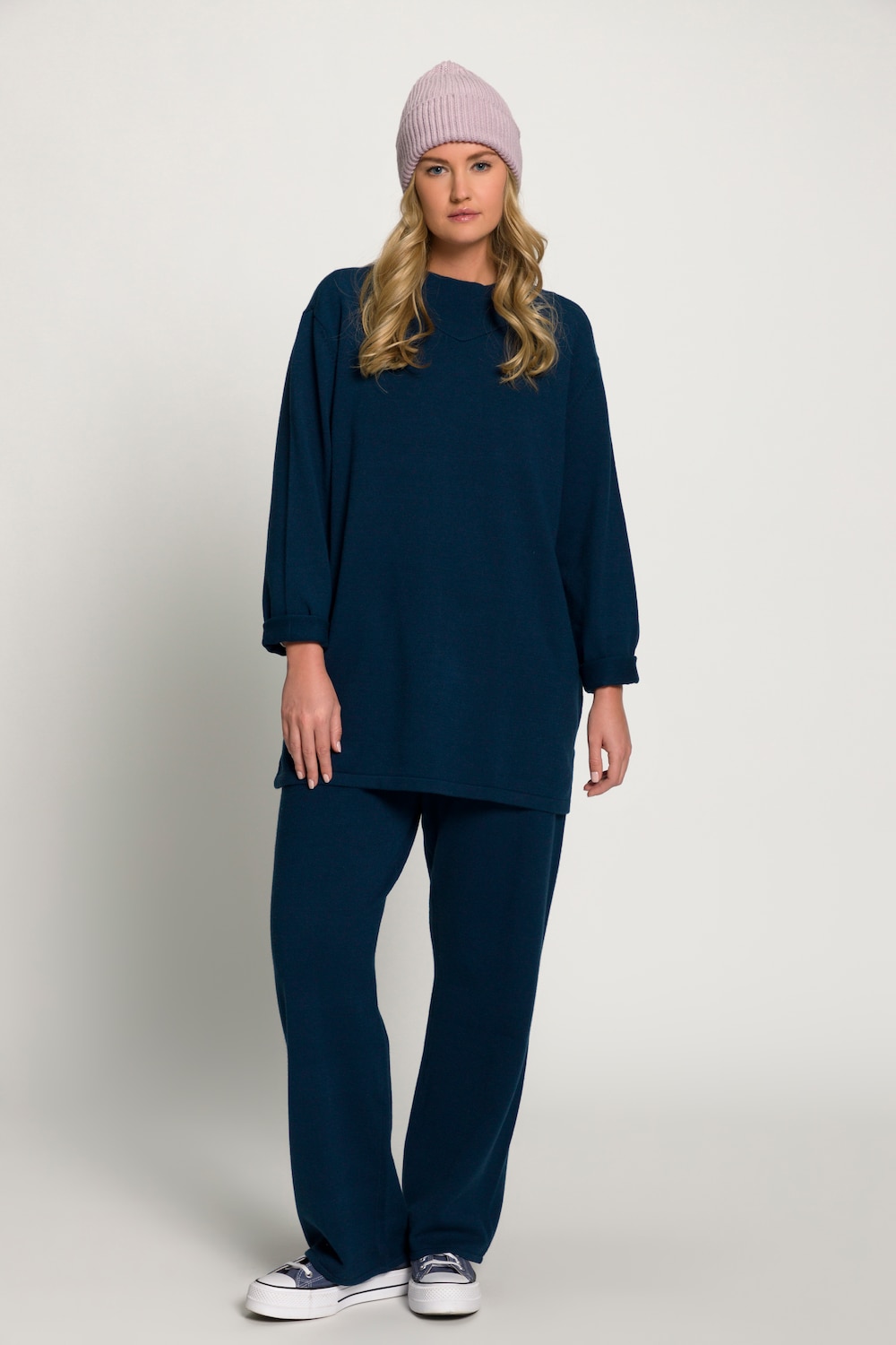 Grote Maten pullover, Dames, blauw, Maat: 46/48, Viscose/Polyester/Synthetische vezels, Ulla Popken