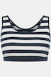 top, strepen, elastische zoom, ronde hals, mouwloos, biologisch katoen