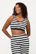 top, strepen, elastische zoom, ronde hals, mouwloos, biologisch katoen