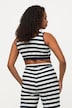 top, strepen, elastische zoom, ronde hals, mouwloos, biologisch katoen
