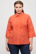 Skjortebluse, hullbroderi, skjortekrage, trekvart lange ermer