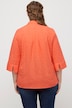 Skjortebluse, hullbroderi, skjortekrage, trekvart lange ermer
